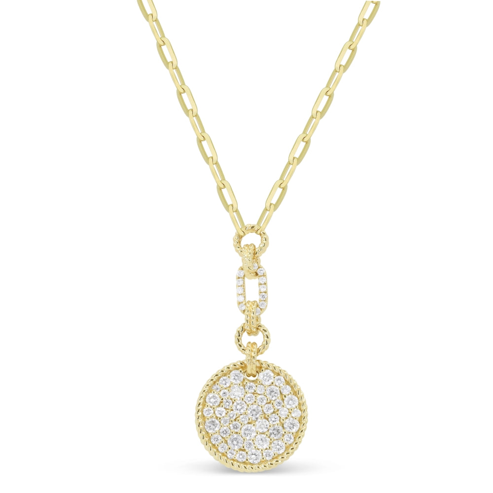 Madison L 14K Yellow Gold Diamond Necklace - style N1883Y