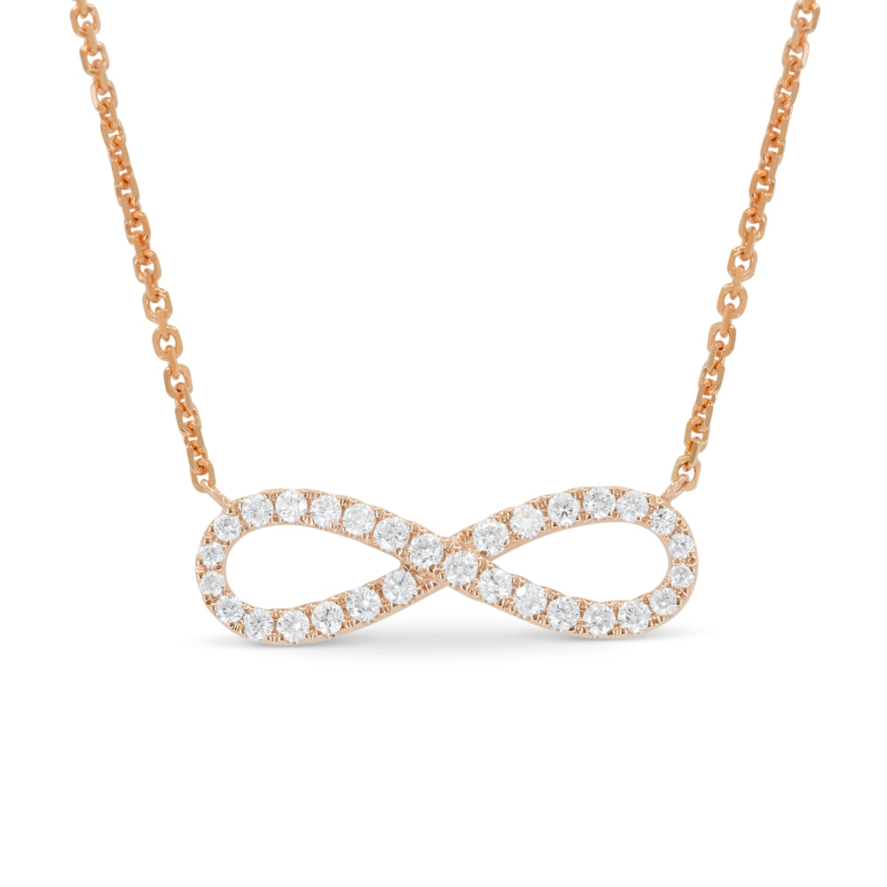 Madison L 14K Rose Gold Diamond Bar Necklace - style N1886P