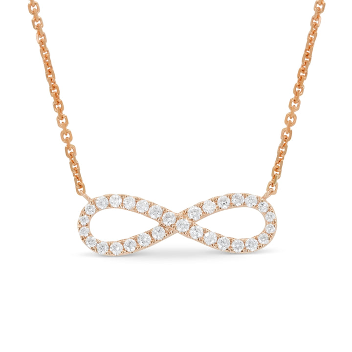 Madison L 14K Rose Gold Diamond Bar Necklace - style N1886P