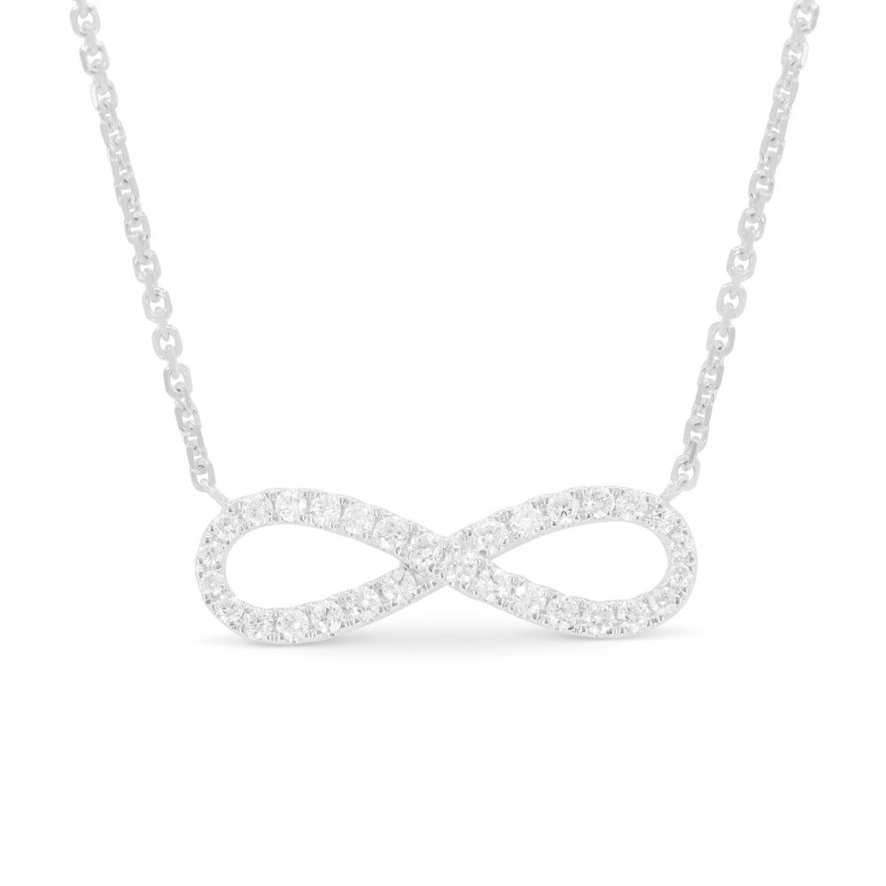Madison L 14K White Gold Diamond Bar Necklace - style N1886W