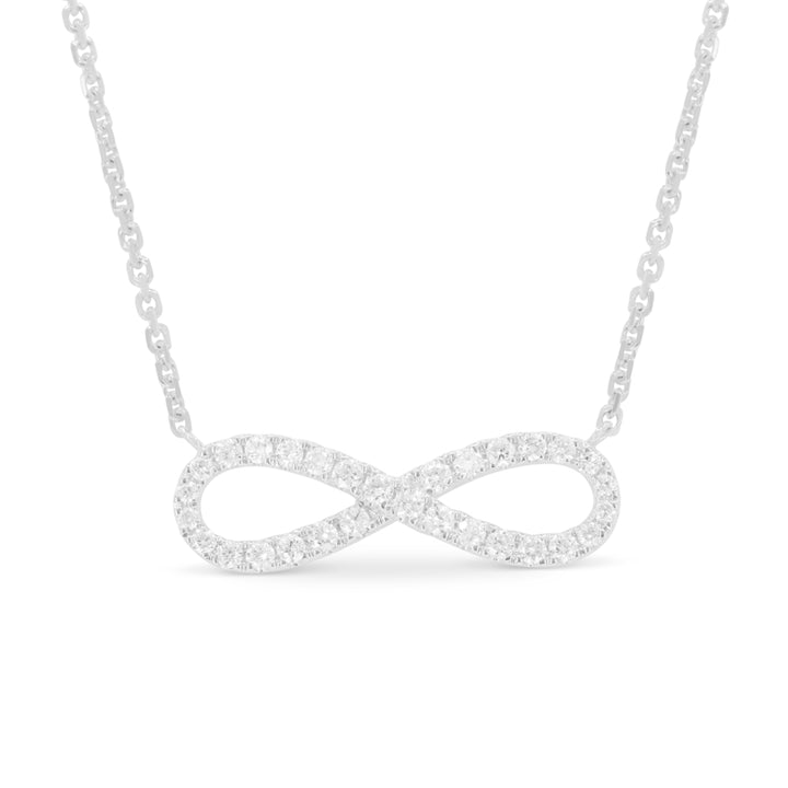 Madison L 14K White Gold Diamond Bar Necklace - style N1886W