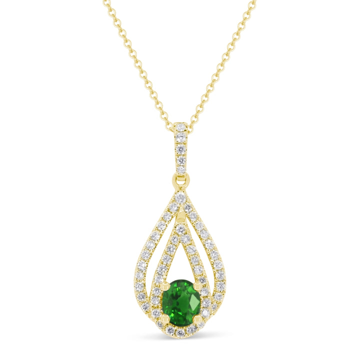 Madison L 14K Yellow Gold Emerald Pear Pendant - style N1896EMY