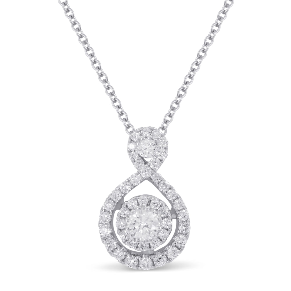 Madison L 14K White Gold Diamond Pendant - style N1901W
