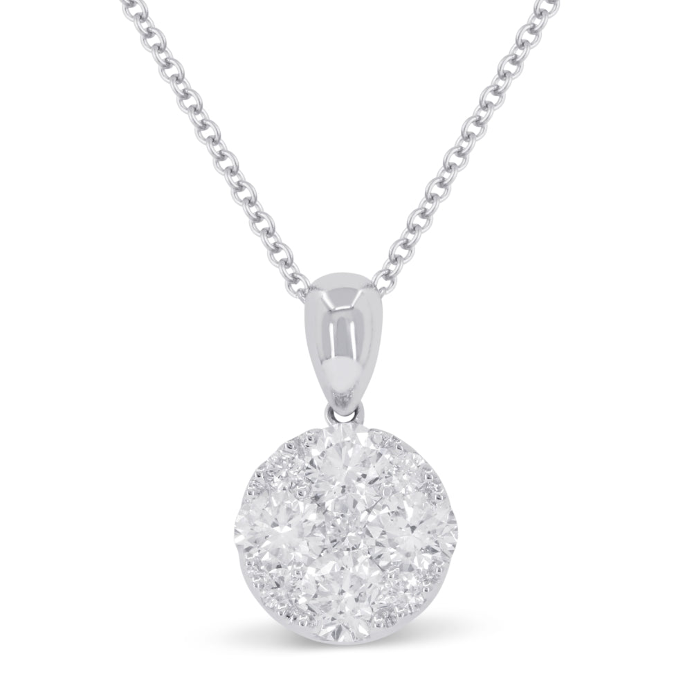 Madison L 14K White Gold Diamond Pendant - style N1903W
