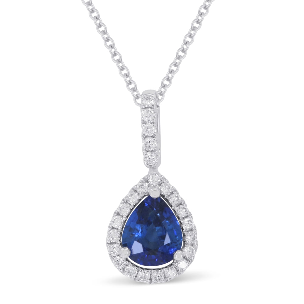 Madison L 18K White Gold Sapphire Pendant - style N1904SAW