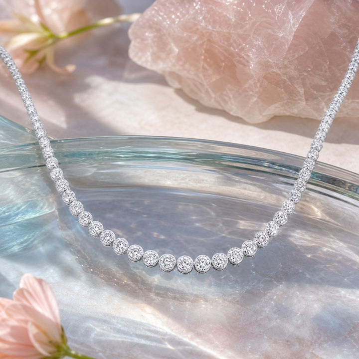 N1905 - 14K White Gold Diamond Necklace