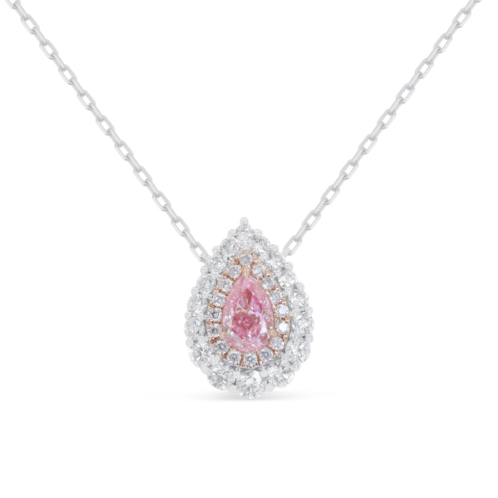Madison L 14K White Gold Fancy Pink Diamond Necklace - style N1913PDW