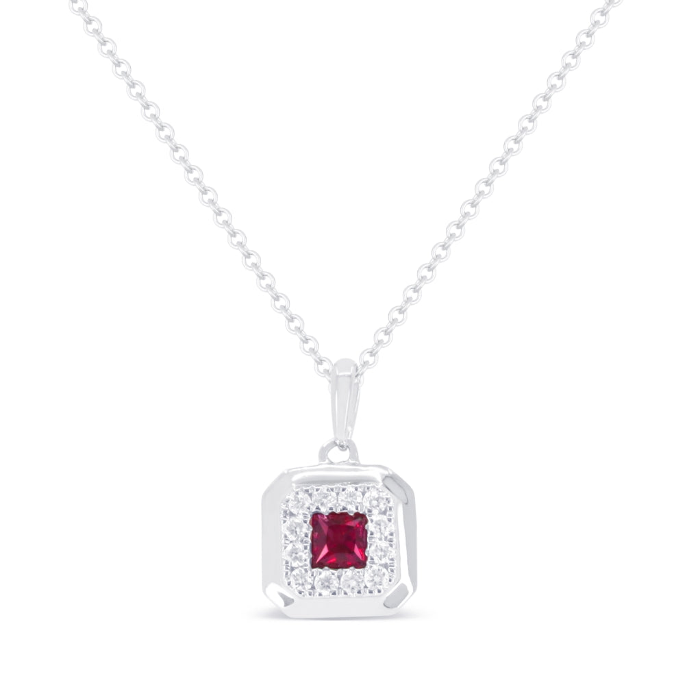 N1915 White Gold Ruby Pendant Essentials Collection 2023 Bale Cushion Design UPDATED-21-Apr-2026 wholesale-only N1915RUW