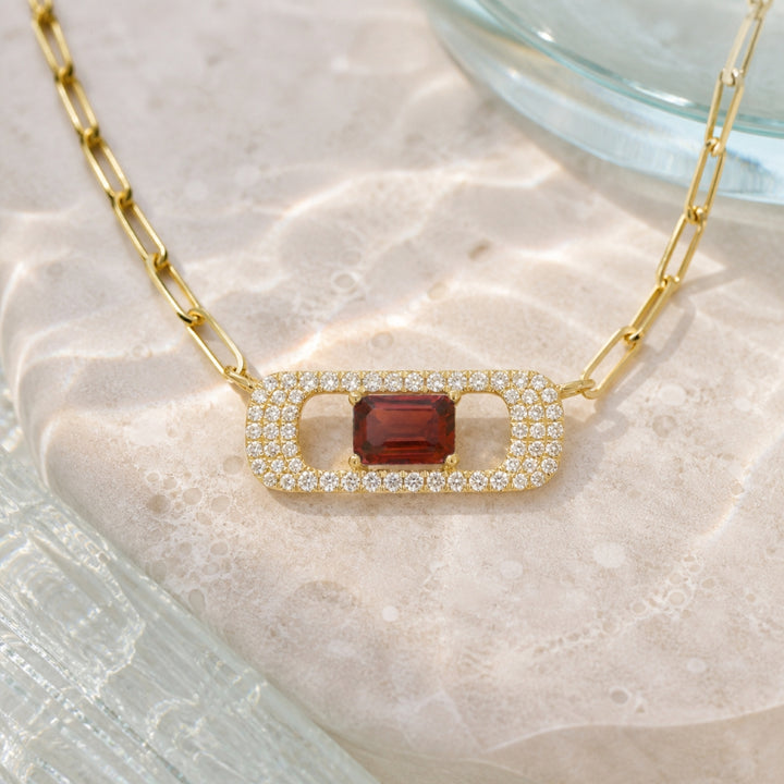 N1916 - 14K Yellow Gold Paperclip Necklace