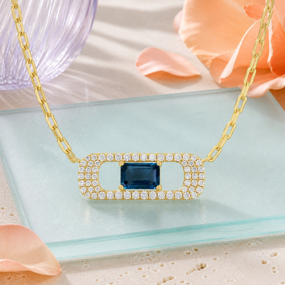 N1916 - 14K Yellow Gold Paperclip Necklace