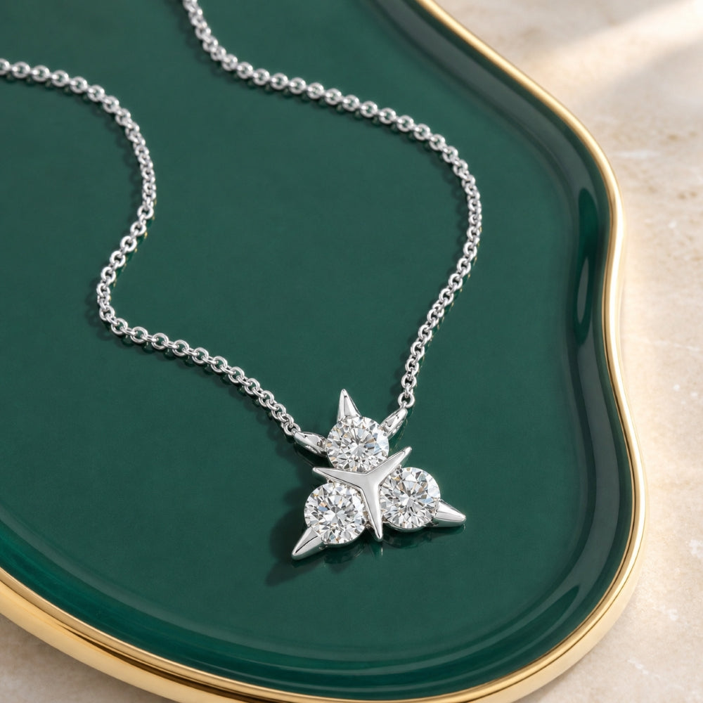 N1927 - 14K White Gold Diamond Necklace