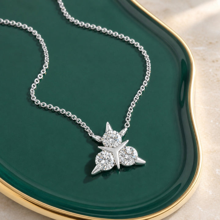 N1927 - 14K White Gold Diamond Necklace