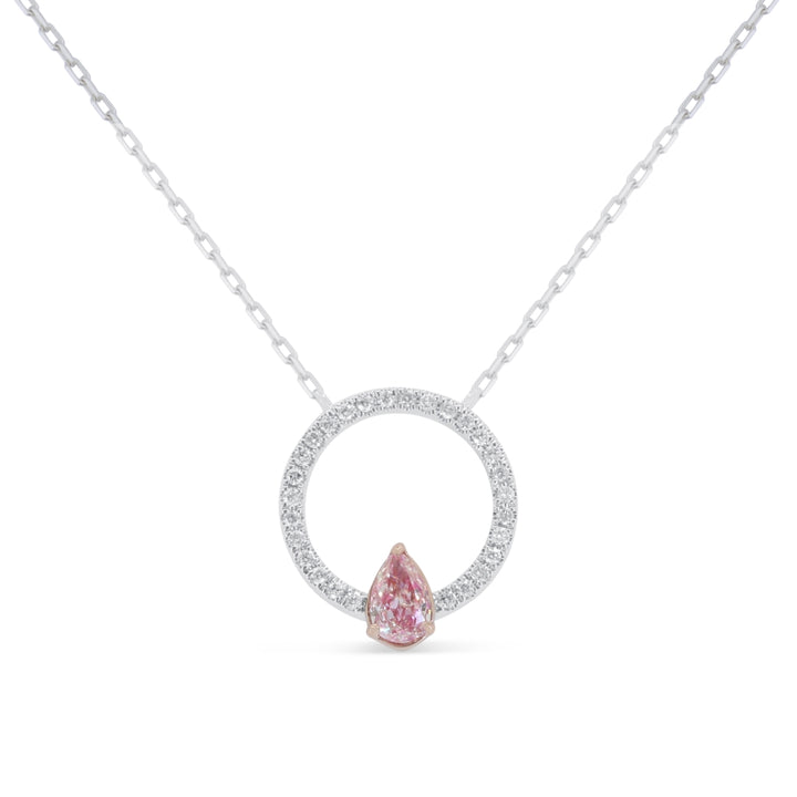Madison L 14K White Gold Fancy Pink Diamond Necklace - style N1931PDW