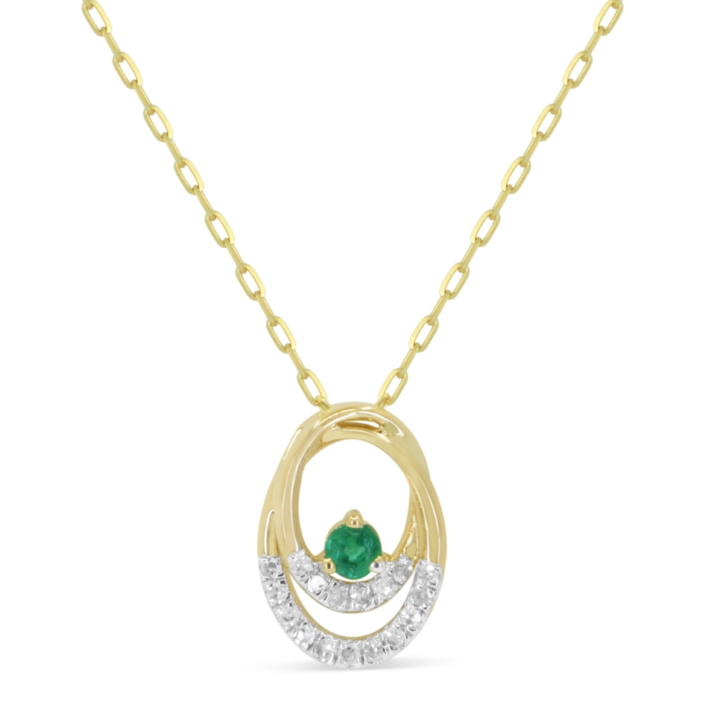 Madison L 14K Yellow Gold Emerald Pendant - style N1934EMY