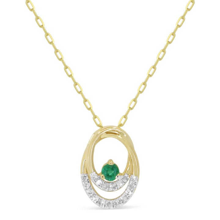 Madison L 14K Yellow Gold Emerald Pendant - style N1934EMY