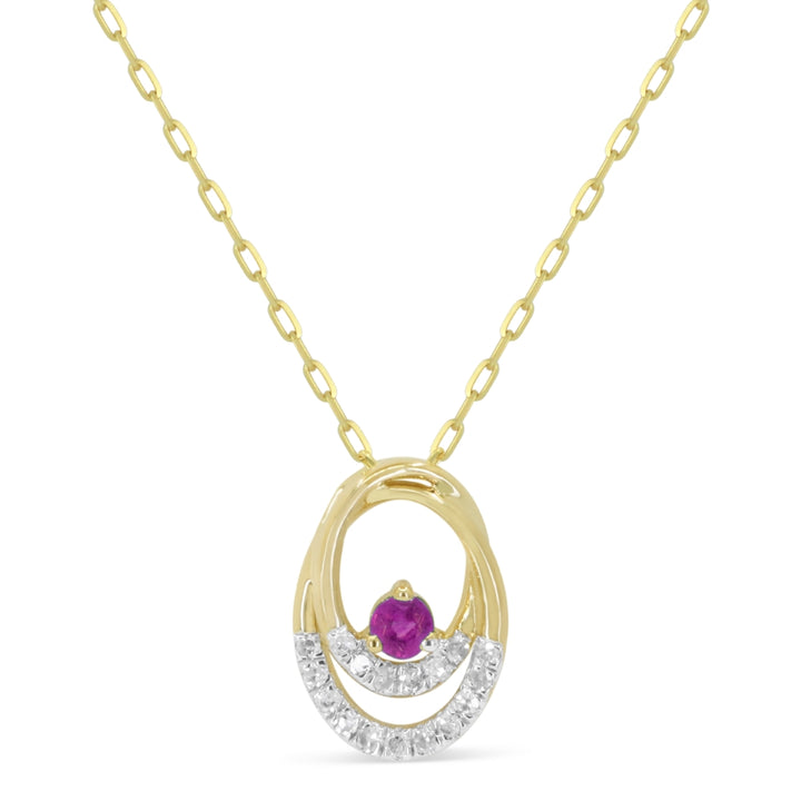 Madison L 14K Yellow Gold Ruby Pendant - style N1934RUY