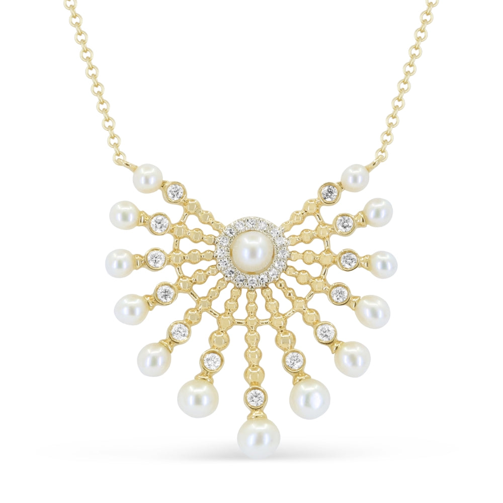 Madison L 14K Yellow Gold Pearl Necklace - style N1935PEY