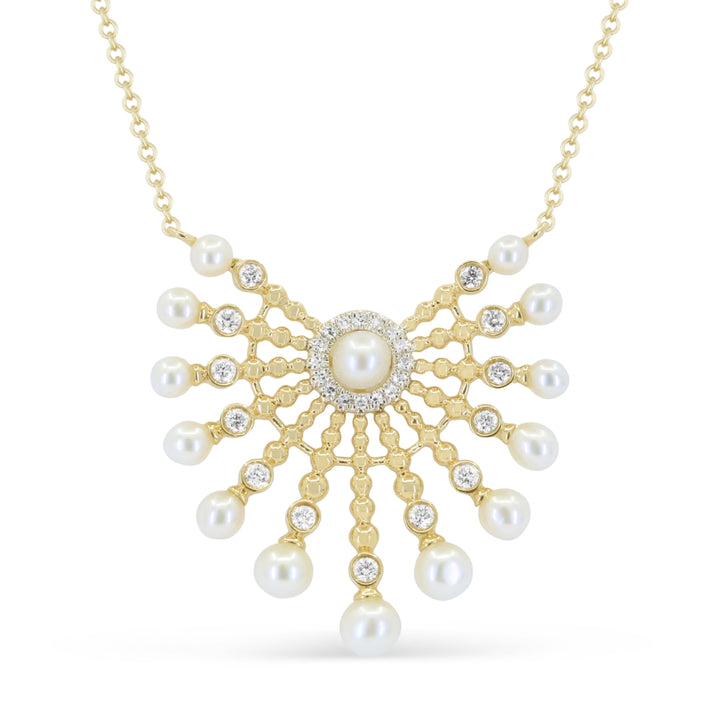 Madison L 14K Yellow Gold Pearl Necklace - style N1935PEY