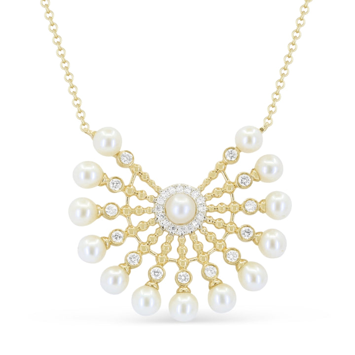 Madison L 14K Yellow Gold Pearl Necklace - style N1936PEY