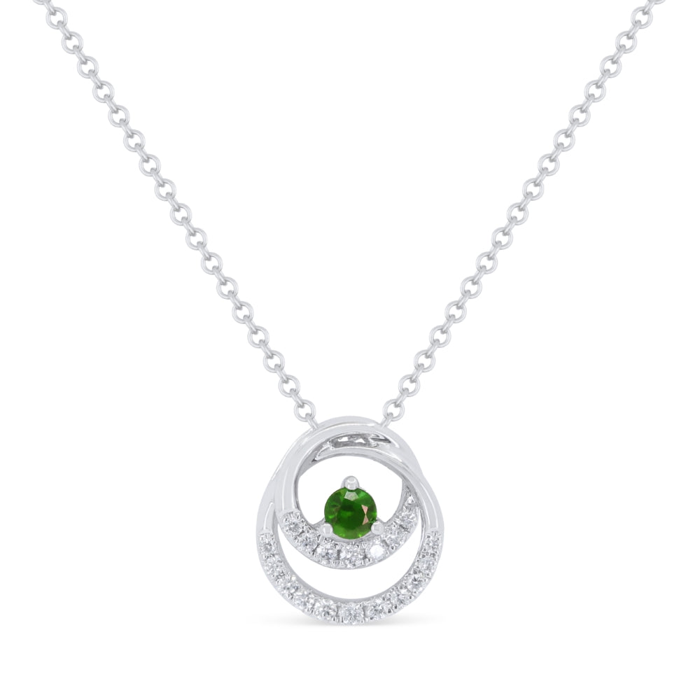 Madison L 14K White Gold Emerald Pendant - style N1946EMW