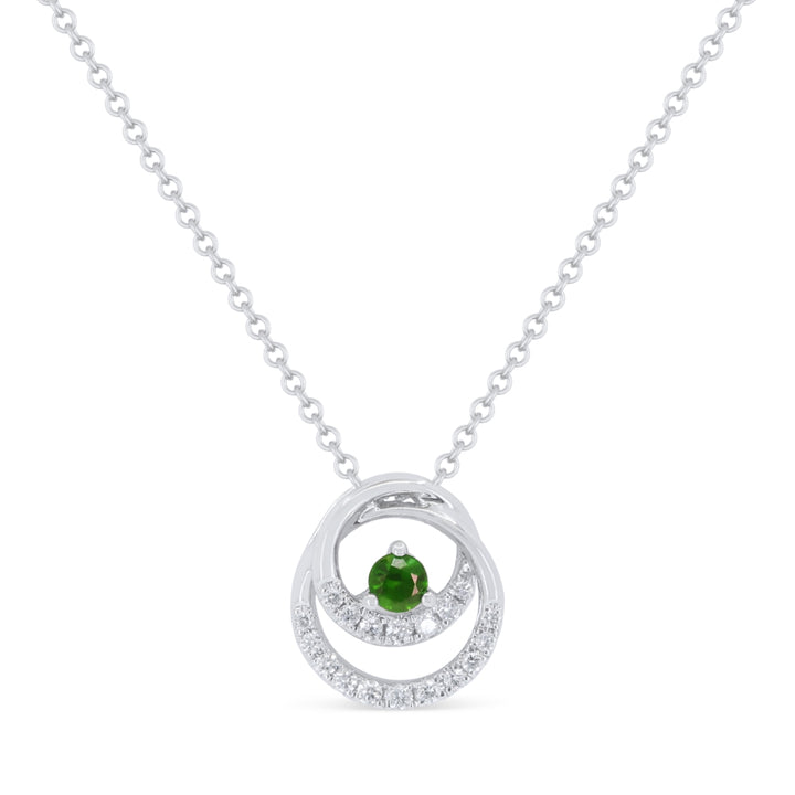Madison L 14K White Gold Emerald Pendant - style N1946EMW