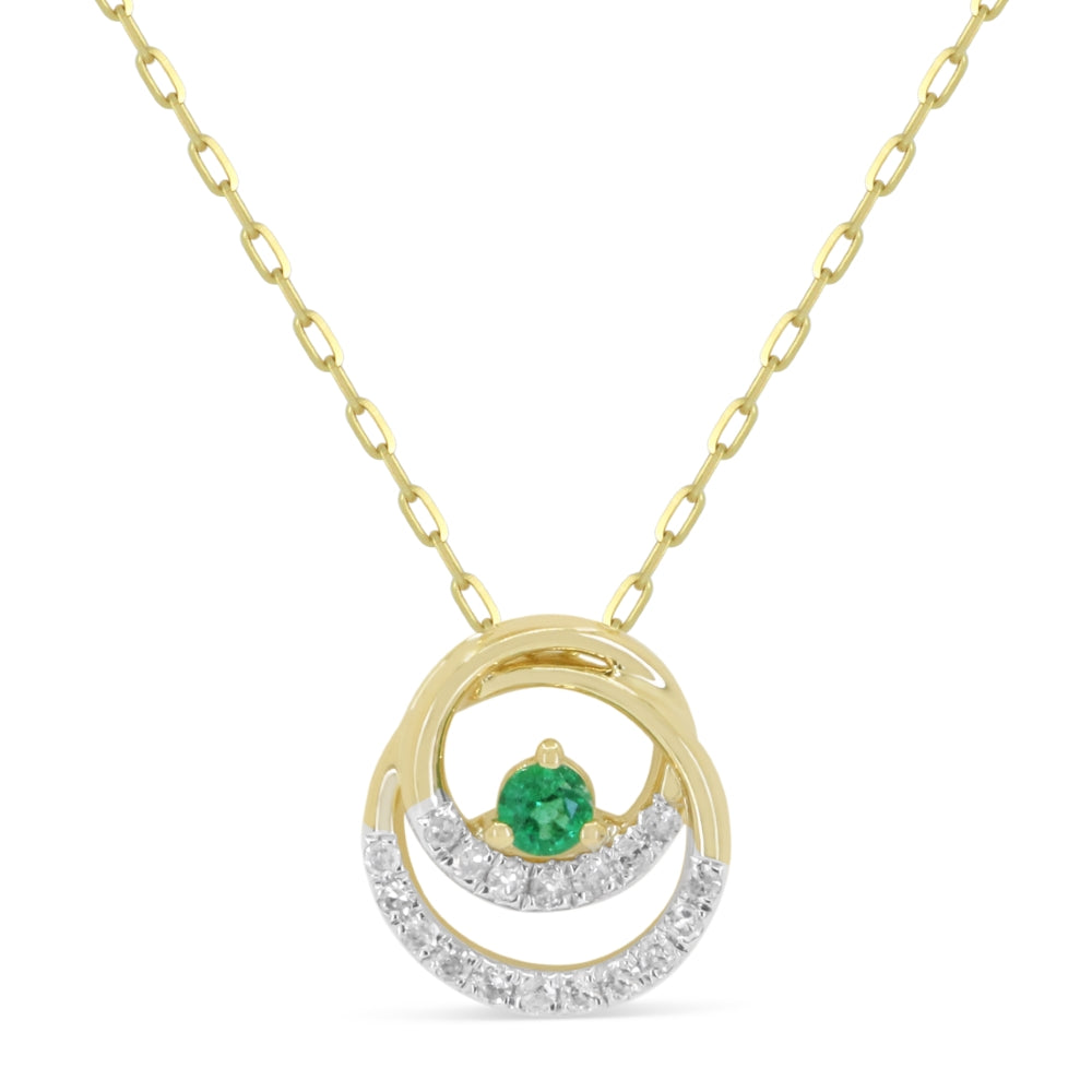 Madison L 14K Yellow Gold Emerald Pendant - style N1946EMY