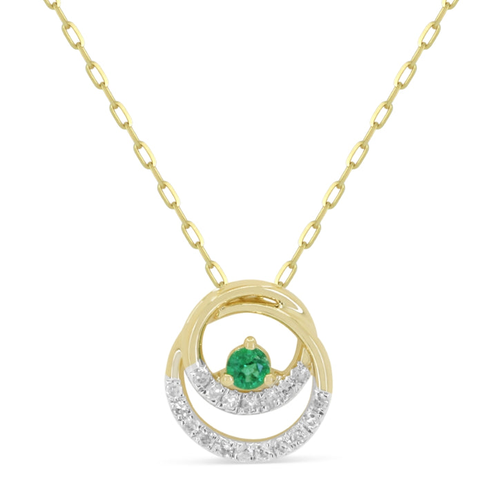 Madison L 14K Yellow Gold Emerald Pendant - style N1946EMY