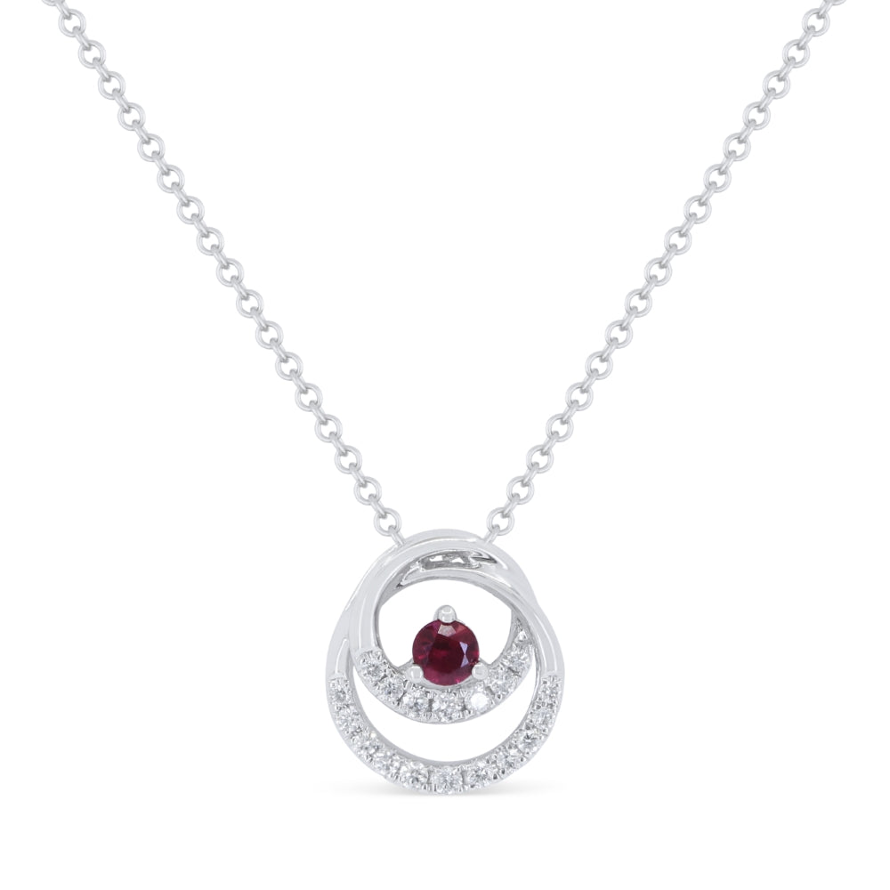 Madison L 18K White Gold Ruby Pendant - style N1946RUW