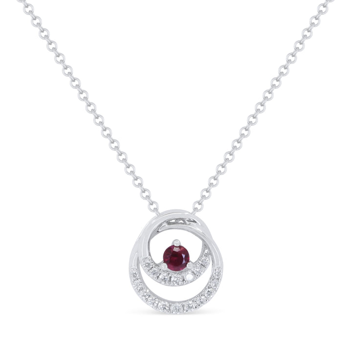 Madison L 18K White Gold Ruby Pendant - style N1946RUW