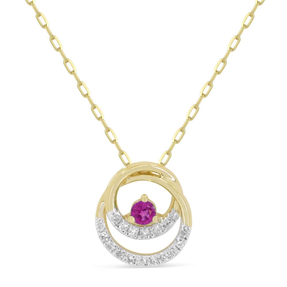 Madison L 14K Yellow Gold Ruby Pendant - style N1946RUY