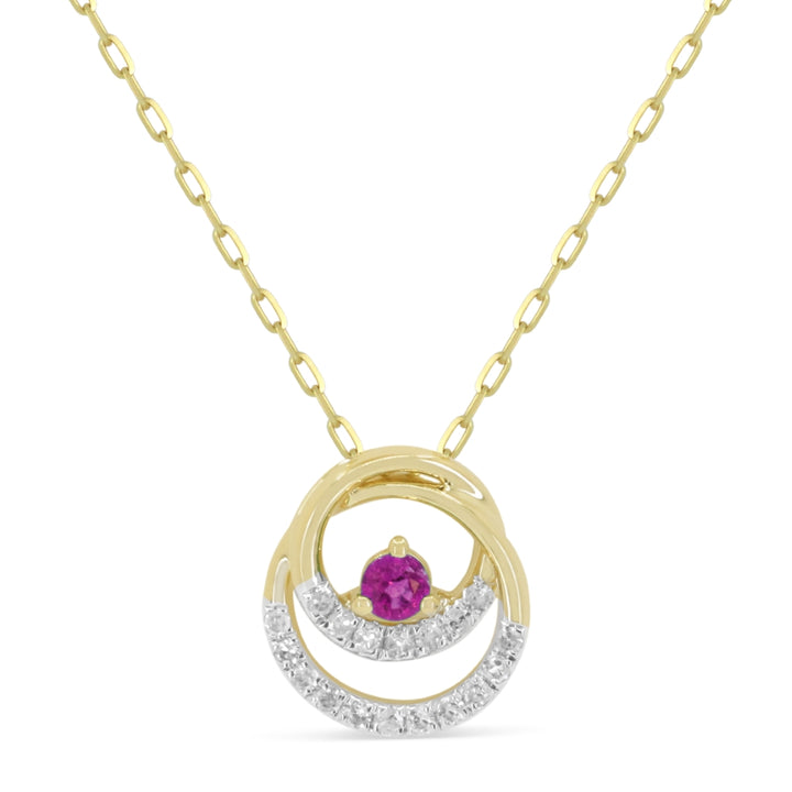 Madison L 14K Yellow Gold Ruby Pendant - style N1946RUY