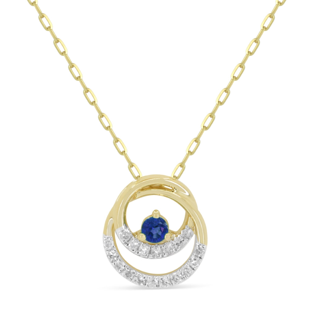 Madison L 14K Yellow Gold Sapphire Pendant - style N1946SAY