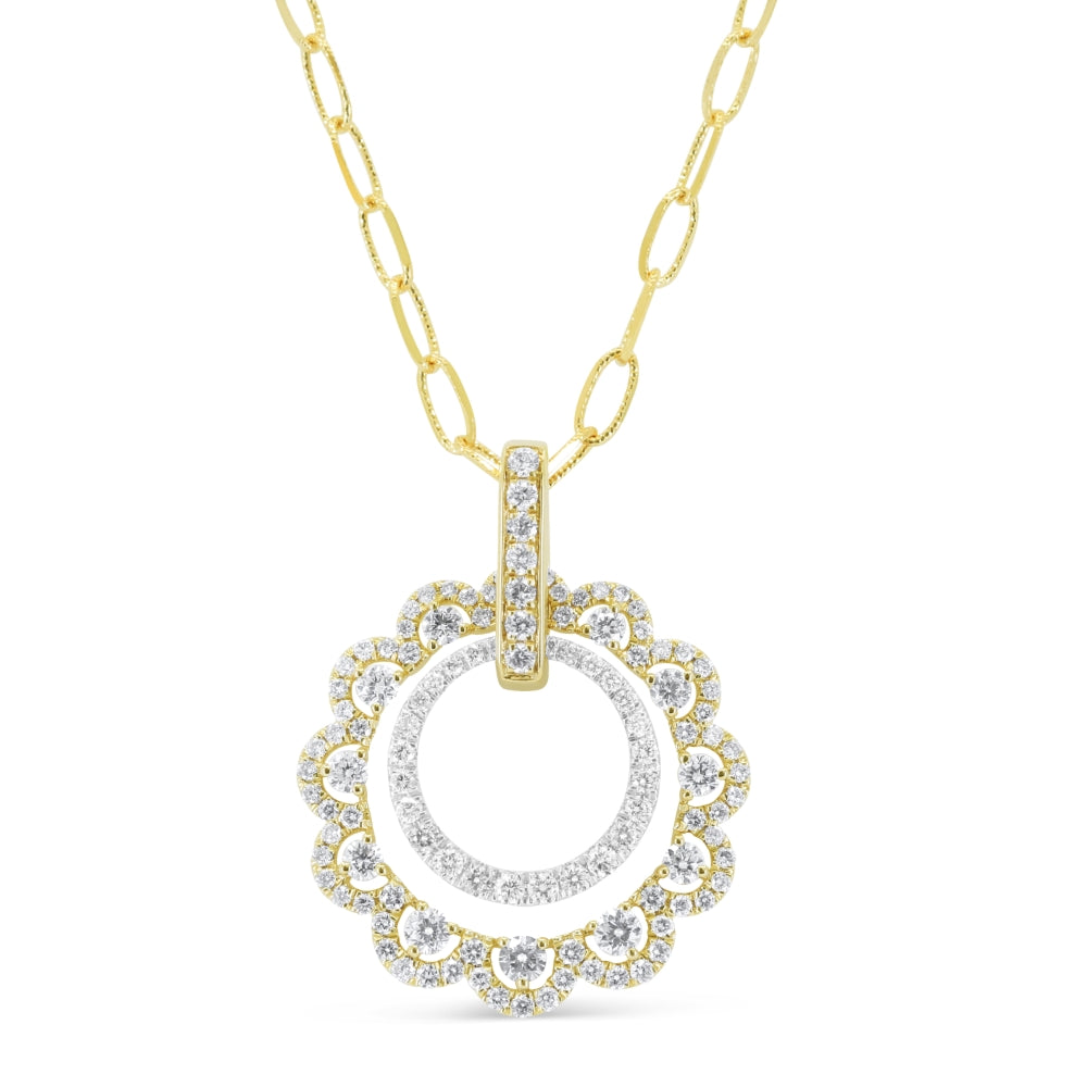 Madison L 14K Two Tone Gold Diamond Pendant - style N1949WY