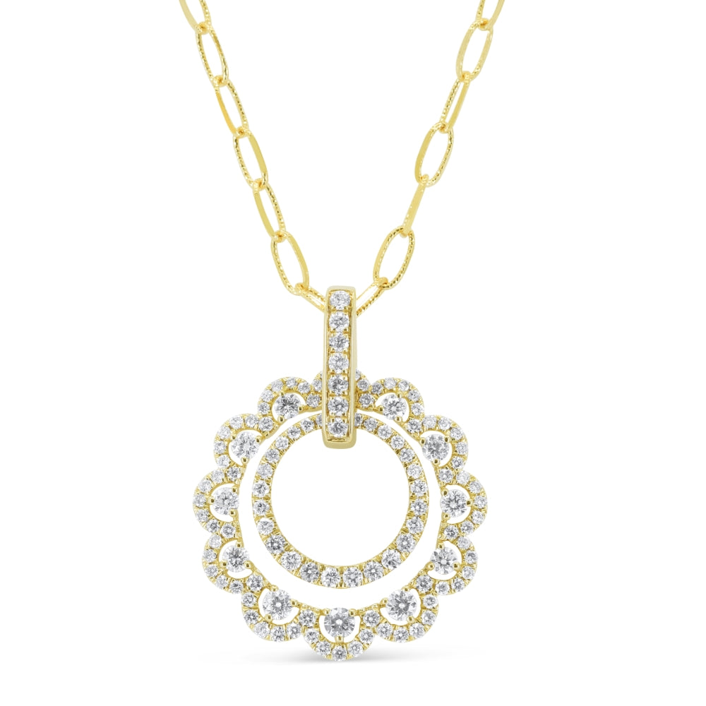 Madison L 14K Yellow Gold Diamond Pendant - style N1949Y