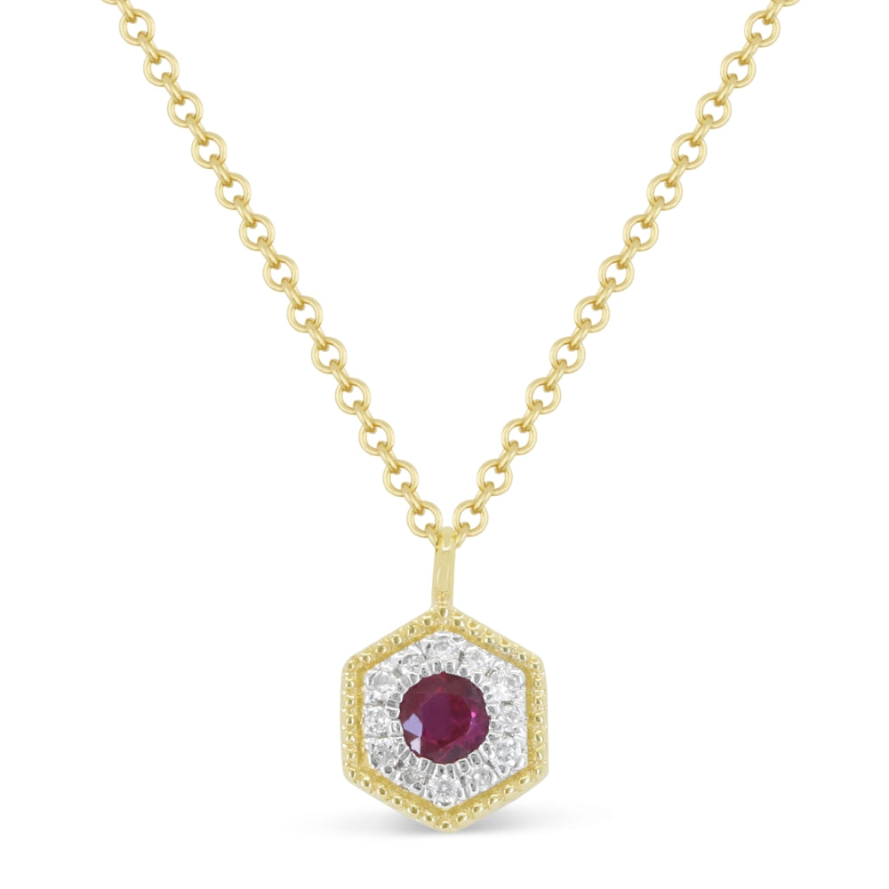 Madison L 14K Yellow Gold Ruby Necklace - style N1960RUY
