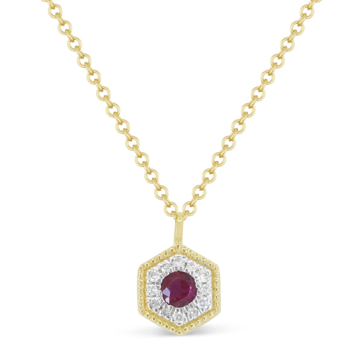 Madison L 14K Yellow Gold Ruby Necklace - style N1960RUY