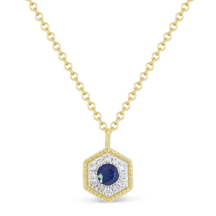 Madison L 14K Yellow Gold Sapphire Necklace - style N1960SAY