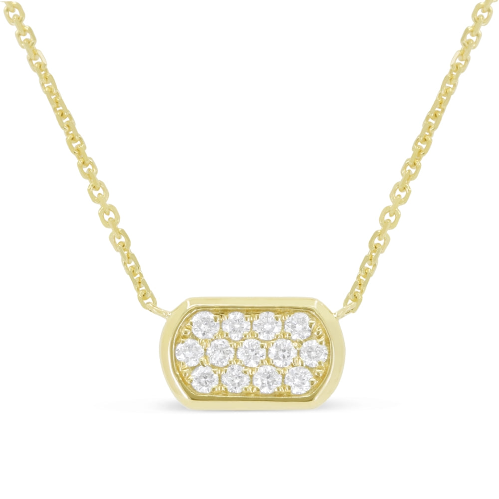Madison L 14K Yellow Gold Diamond Necklace - style N1961Y
