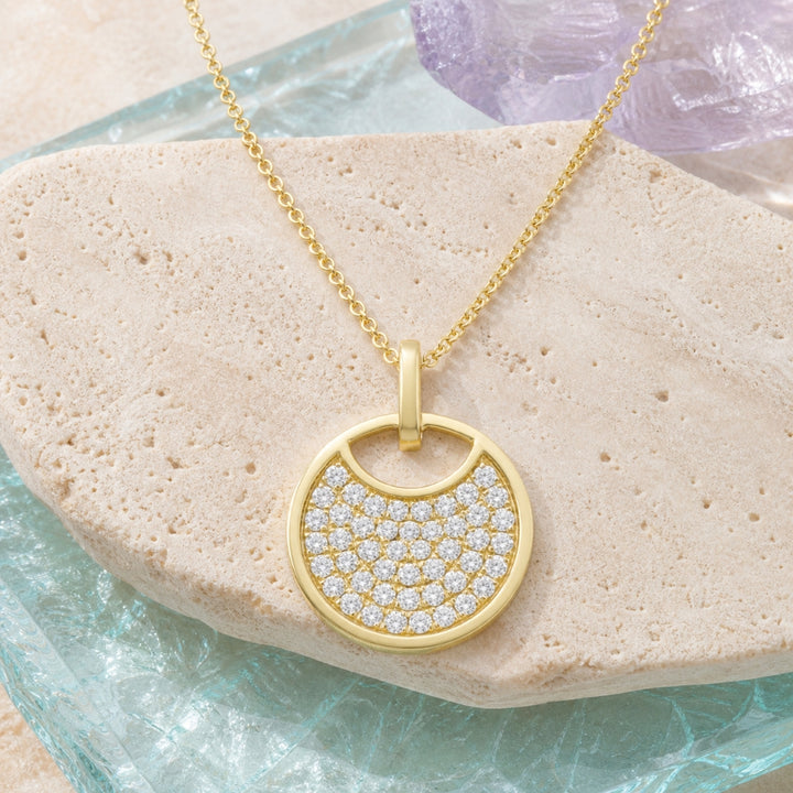 N1962 - 14K Gold Diamond Pendant