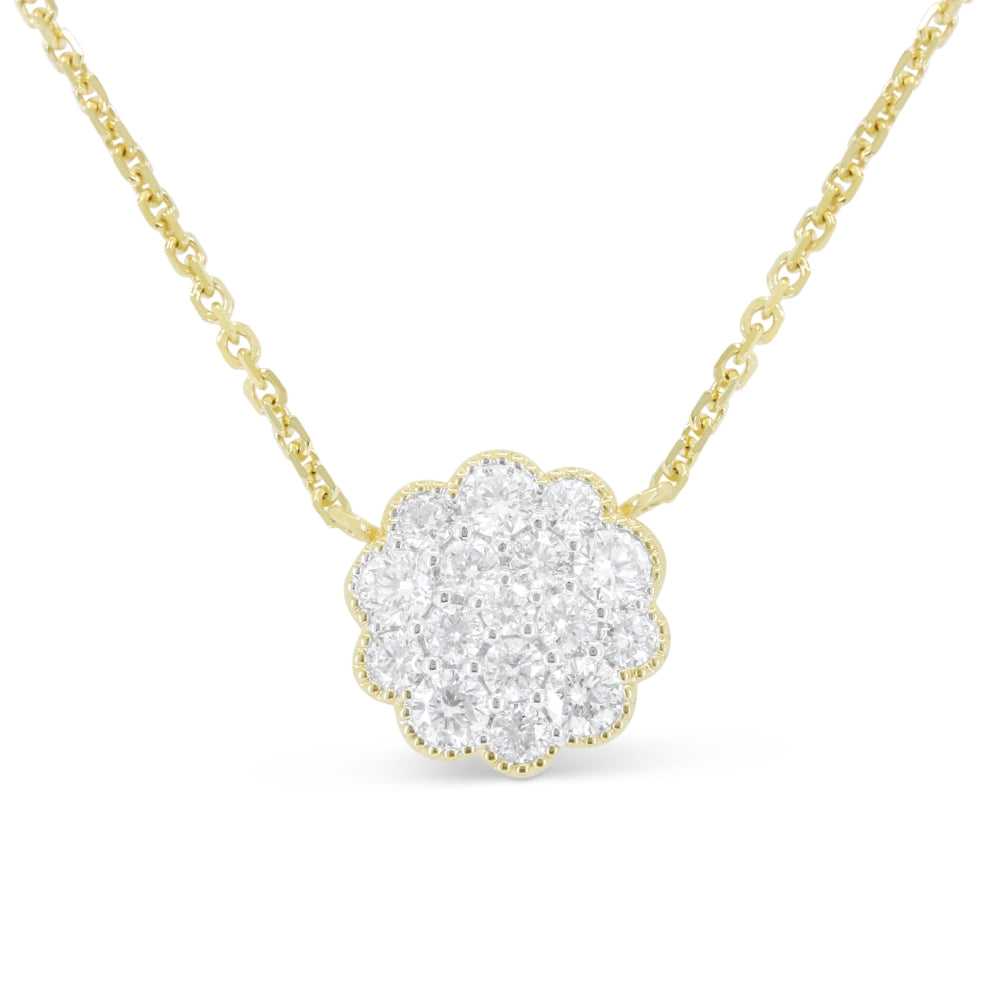Madison L 14K Yellow Gold Diamond Necklace - style N1964Y