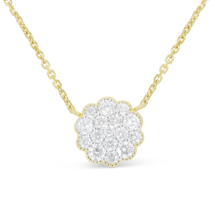 Madison L 14K Yellow Gold Diamond Necklace - style N1964Y