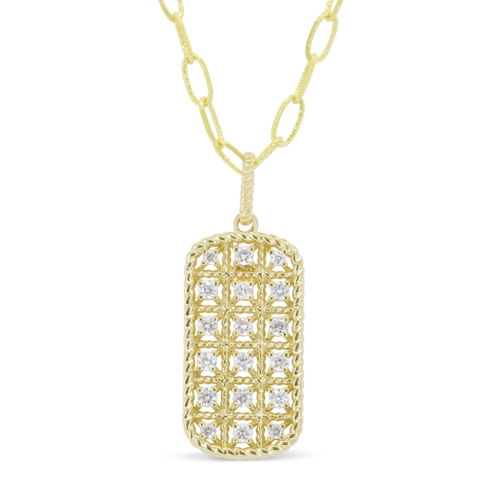 Madison L 14K Yellow Gold Diamond Pendant - style N1967Y
