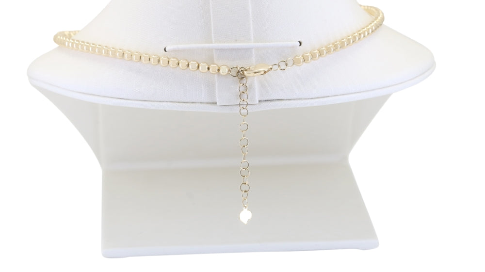 N1970 - 14K Yellow Gold Diamond Necklace