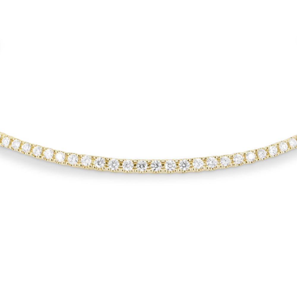 N1970 - 14K Yellow Gold Diamond Necklace