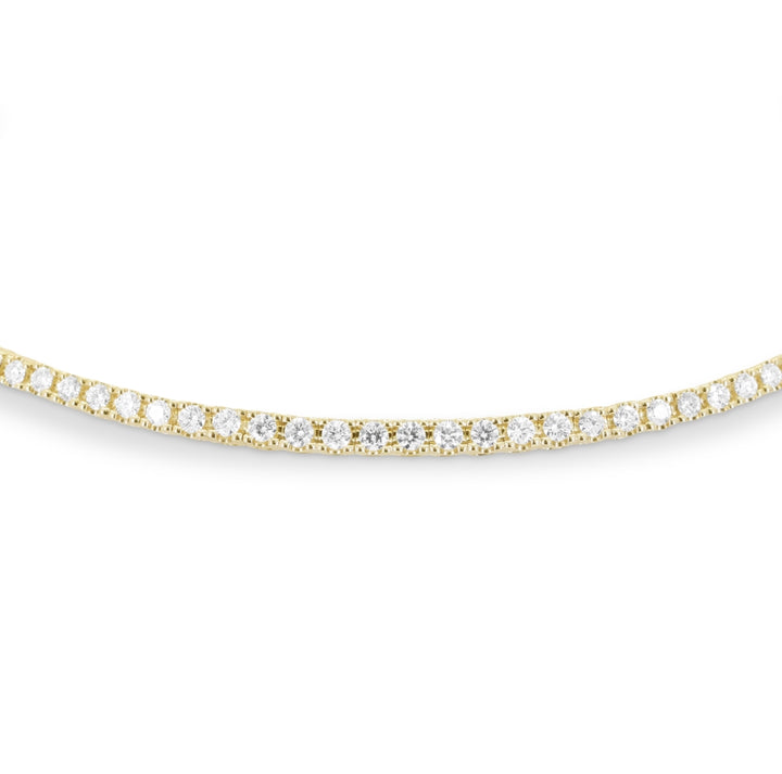 N1970 - 14K Yellow Gold Diamond Necklace