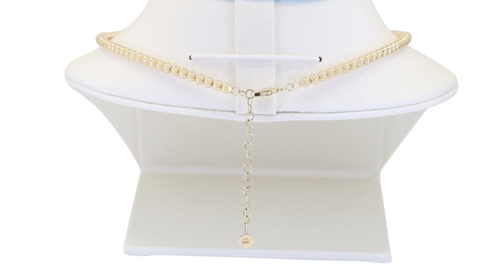 N1970 - 14K Yellow Gold Diamond Necklace