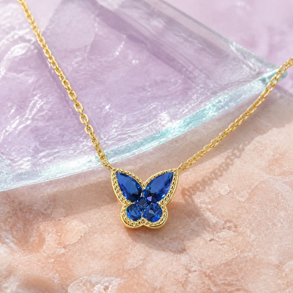N1971 - 14K Gold Butterfly Necklace