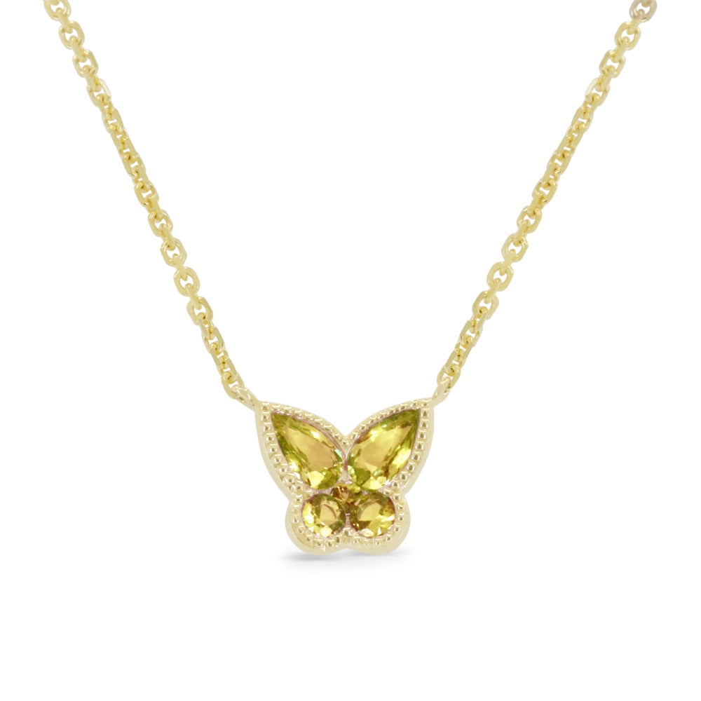 Madison L 14K Yellow Gold Yellow Sapphire Butterfly Necklace - style N1971YSY