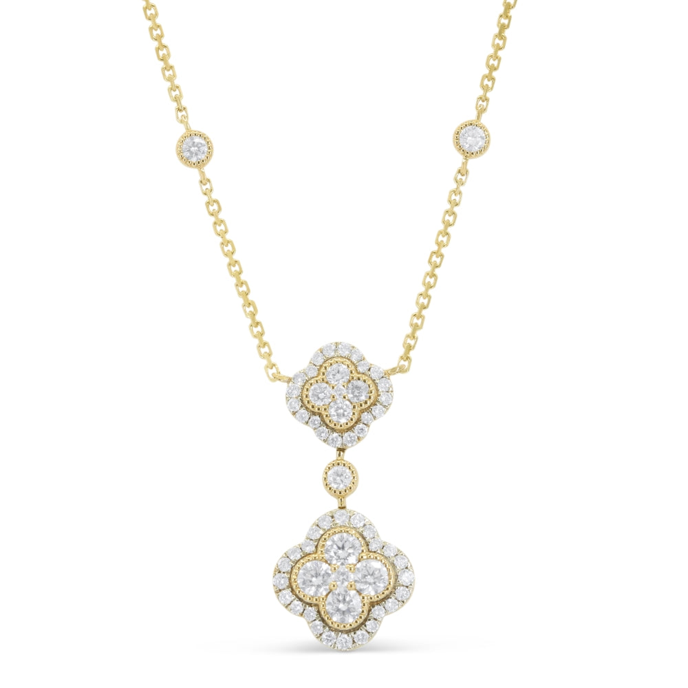 Madison L 14K Yellow Gold Diamond Necklace - style N1973Y