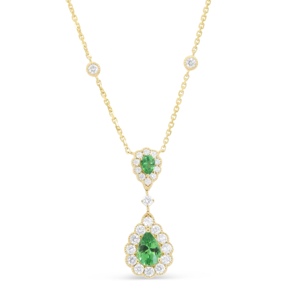 Madison L 14K Yellow Gold Tsavorite Necklace - style N1974GGY